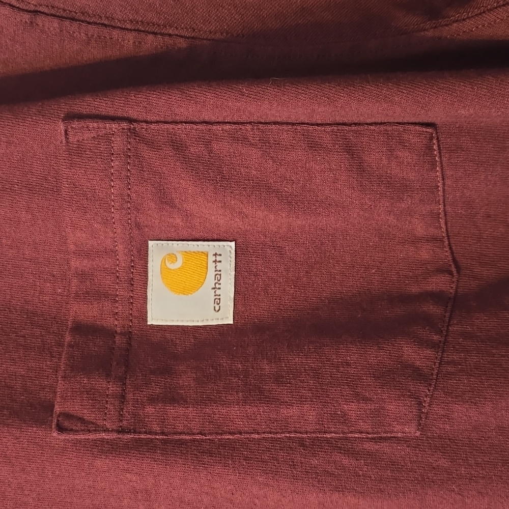Carhartt Men's Burgundy Short Sleeve Tee - Picture 2 of 3